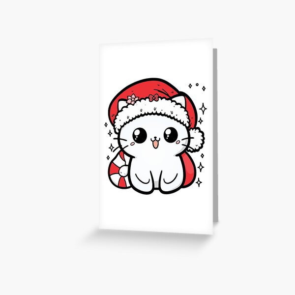 Item preview, Santy Cat Claws Kitty Santa Christmas White designed and sold by NerdiPop.