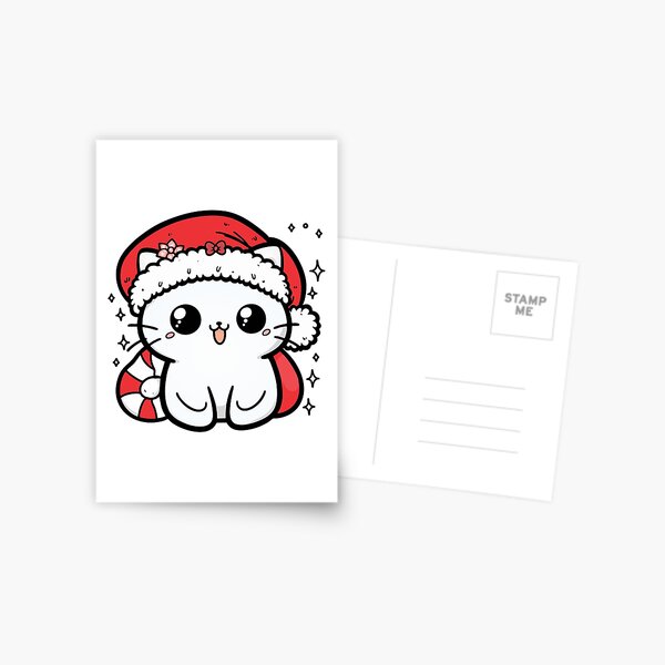 Item preview, Santy Cat Claws Kitty Santa Christmas White designed and sold by NerdiPop.