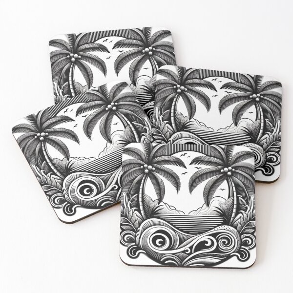 Item preview, Monochrome Palm Oasis designed and sold by byvarol.