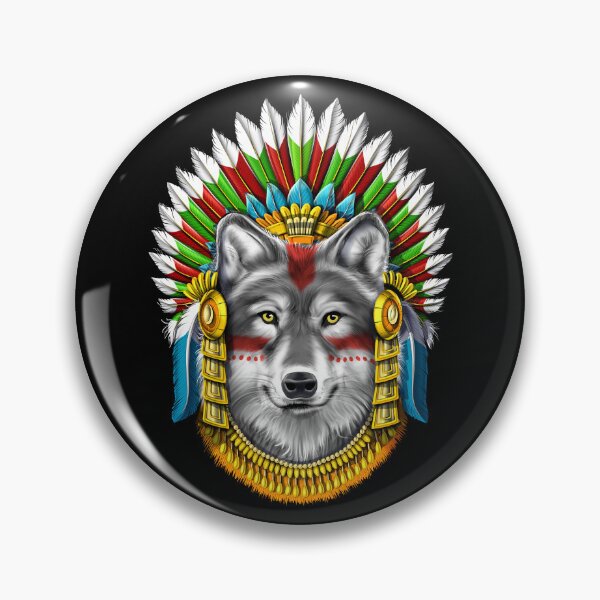 Item preview, Wolf Aztec Warrior designed and sold by underheaven.