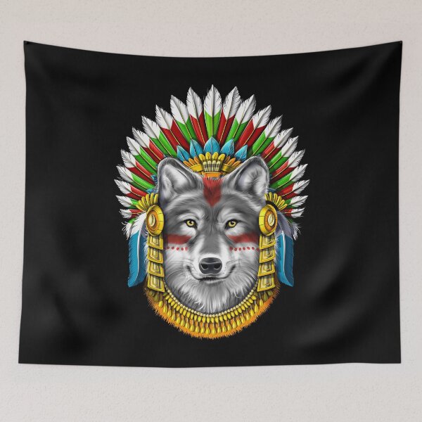 Item preview, Wolf Aztec Warrior designed and sold by underheaven.