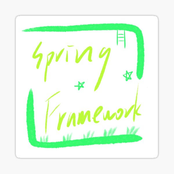 Spring Framework type art coding programming organic pattern Sticker