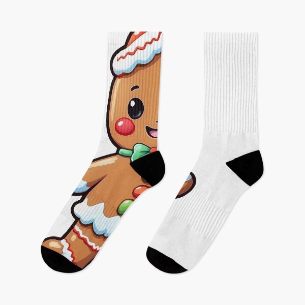 Item preview, Gingerbread Man with Santa Hat designed and sold by wplamkung.