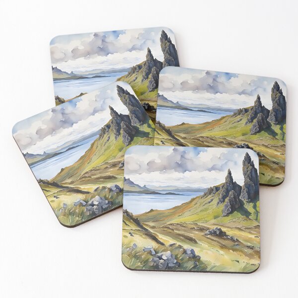 Item preview, Rock Towers in a Rugged Scottish Coastline designed and sold by Country-Artist.
