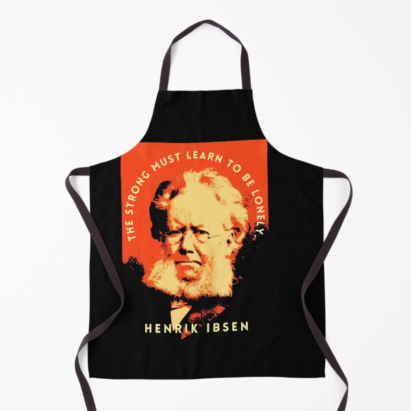 Item preview, Henrik Ibsen portrait and quote: “The strong must learn to be lonely.” designed and sold by artbleed.