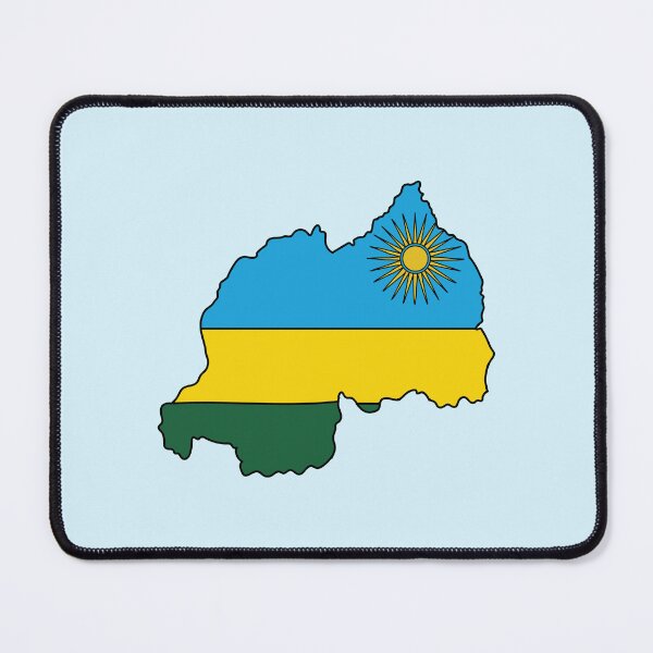 Item preview, Rwanda country shape flag designed and sold by Rachael Taylor.