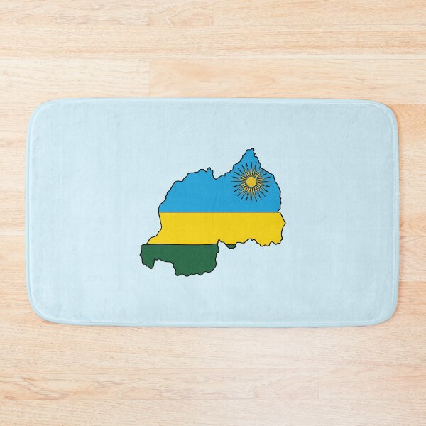 Item preview, Rwanda country shape flag designed and sold by Rachael Taylor.