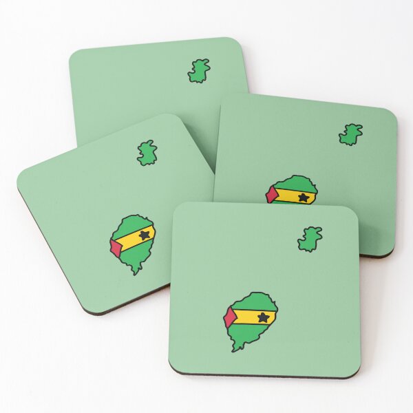 Item preview, Sao Tome & Principe country shape flag designed and sold by Rachael Taylor.