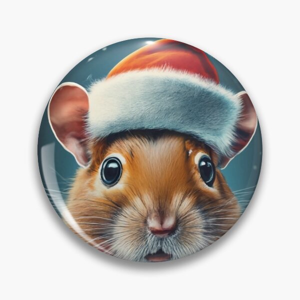 Item preview, Santa Gerbil Claus designed and sold by EmeraldeaArt.