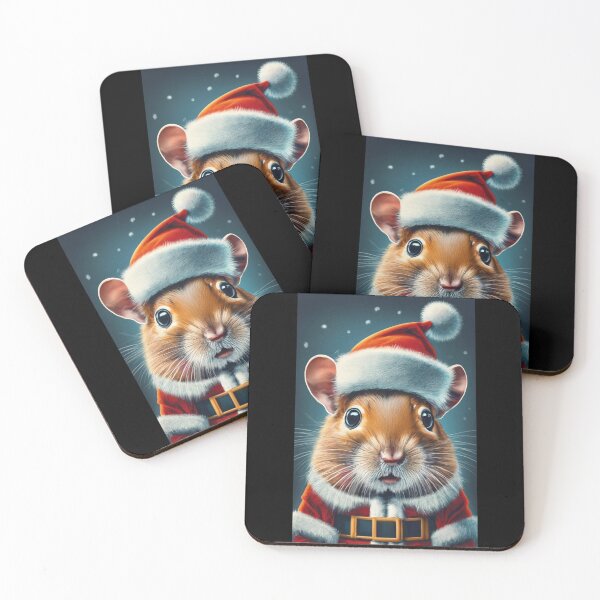 Item preview, Santa Gerbil Claus designed and sold by EmeraldeaArt.