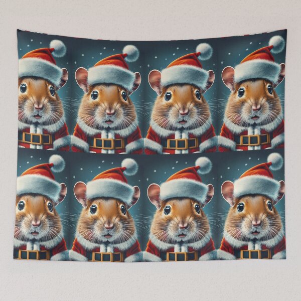 Item preview, Santa Gerbil Claus designed and sold by EmeraldeaArt.