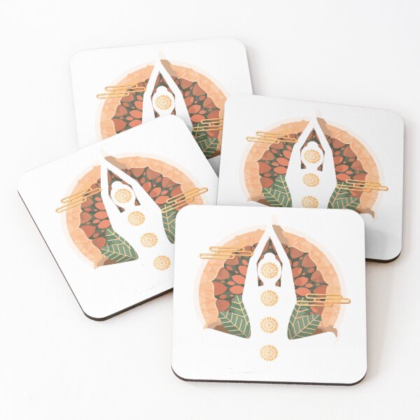 Item preview, folded hand yoga white silhoute with chakras designed and sold by Dhirendra Rajpurohit.