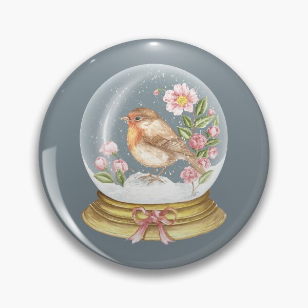 Item preview, Robin snow globe  designed and sold by Theodora Gould.