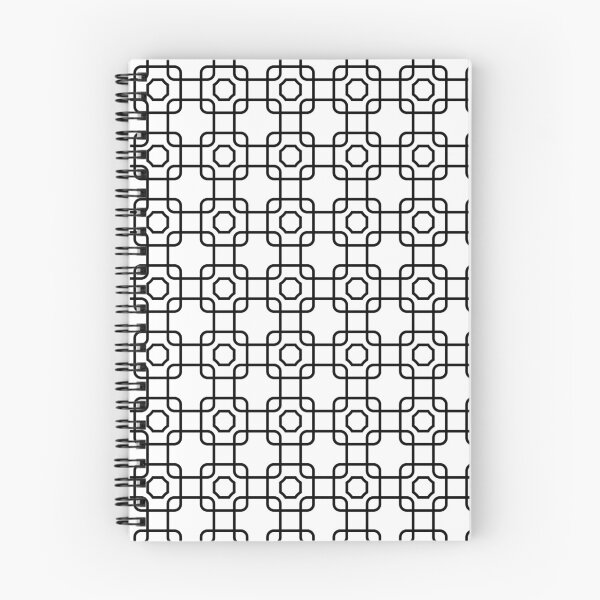 Item preview, Black White Monochrome Geometry Hexagon Octagon Square Classic Minimal 70s Pattern designed and sold by PenguinForests.