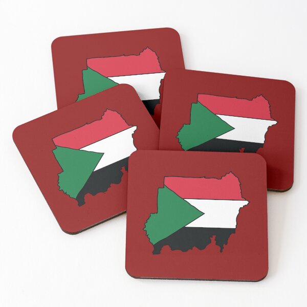 Item preview, Sudan country shape flag designed and sold by Rachael Taylor.