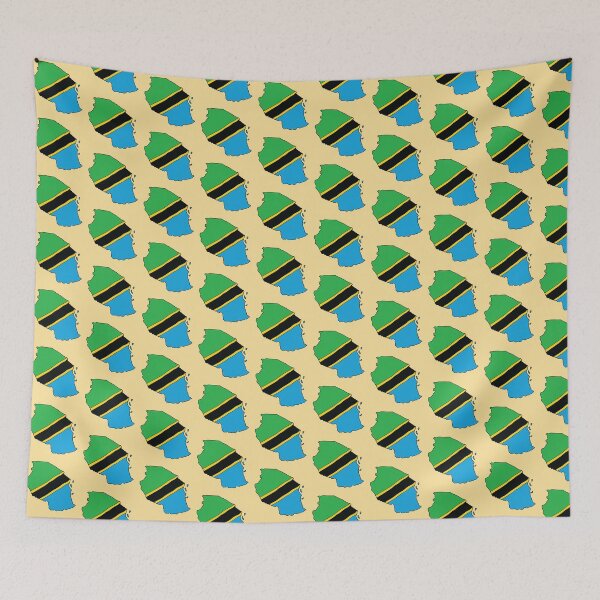 Item preview, Tanzania country shape flag designed and sold by Rachael Taylor.