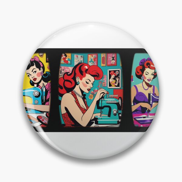 Artikelvorschau, Schneidergeschichte in Pop-Art-Nähfrauen lebendig entworfen und verkauft von Anna Sacha.