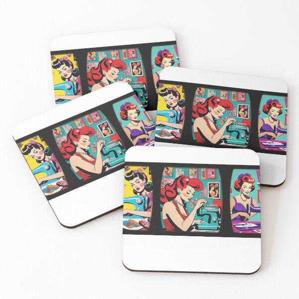 Item preview, tailor tale in  pop art sewing women vibrant designed and sold by Anna Sacha.