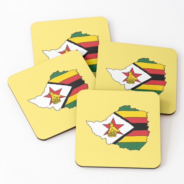 Item preview, Zimbabwe country shape flag designed and sold by zenithcreative.