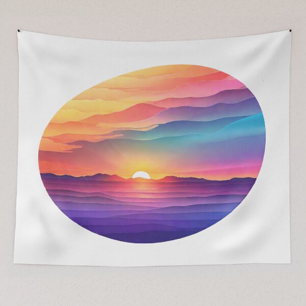 Item preview, Dawn's Embrace: Crafting Enchanting Sunrise Gradient Art (179) designed and sold by WASjourney.