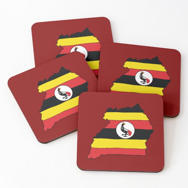Item preview, Uganda country shape flag designed and sold by Rachael Taylor.