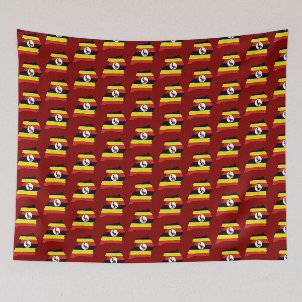 Item preview, Uganda country shape flag designed and sold by Rachael Taylor.