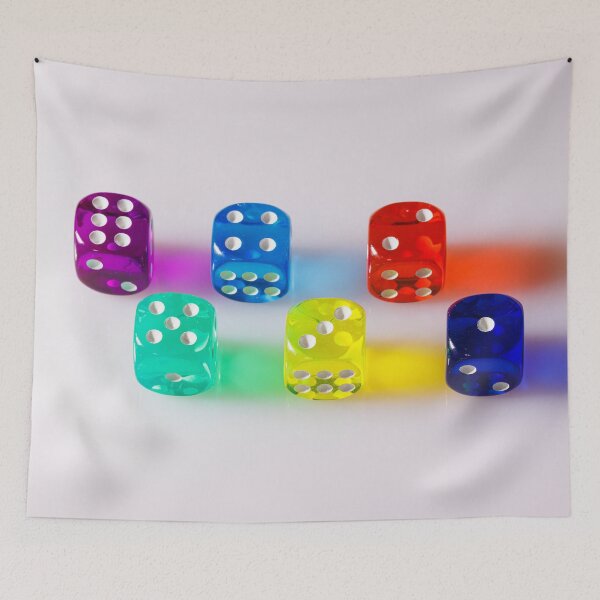 Item preview, A group of colorful 6-sided dice on a white backdrop designed and sold by Giuseppe Cammino.
