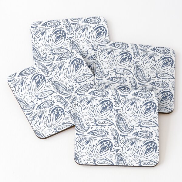 Item preview, Blue and White Paisley Pattern (Paisley / Boteh) designed and sold by Michouprint.
