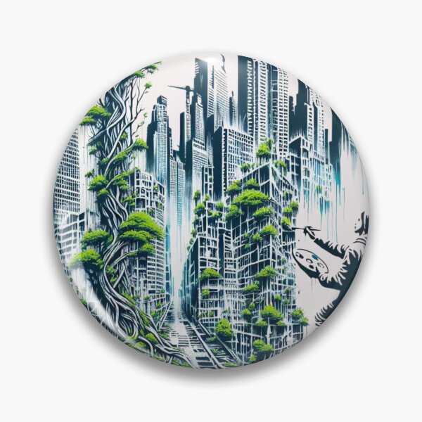 Item preview, an urban landscape mixed with nature Banksy designed and sold by decmrArtistic.