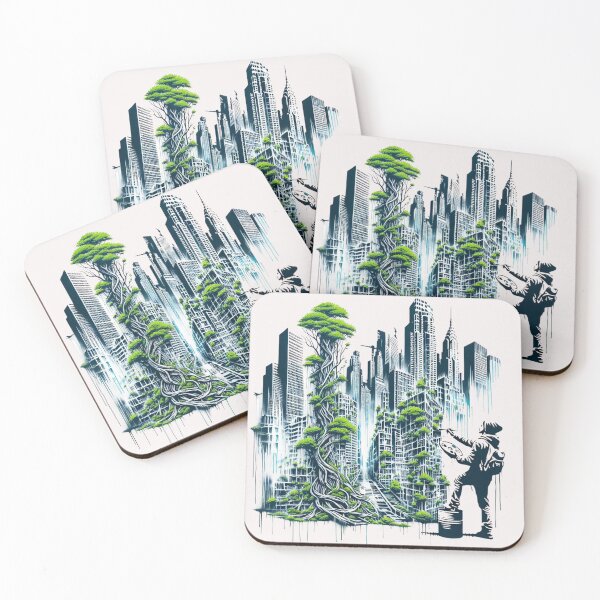 Item preview, an urban landscape mixed with nature Banksy designed and sold by decmrArtistic.
