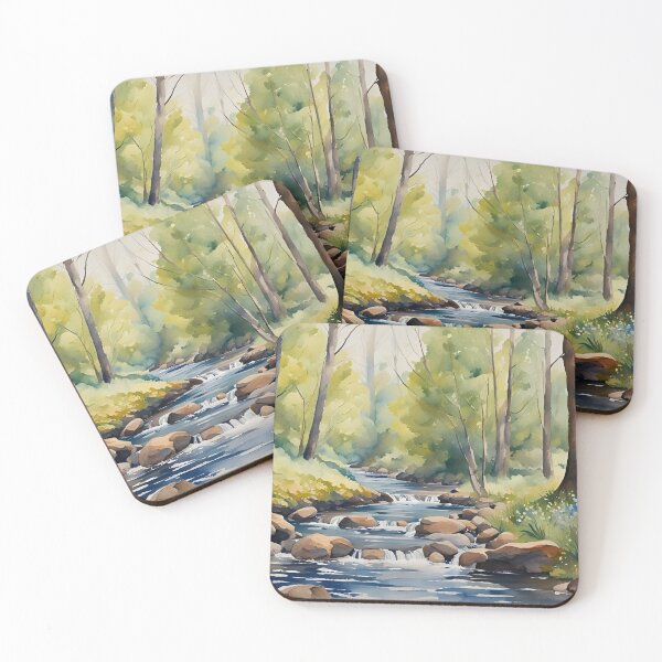 Item preview, Woodland Stream and Wildflowers - Countryside Scenes designed and sold by Country-Artist.