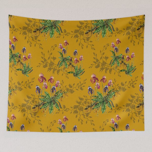 Item preview, Mystical Blooms: Wild Orchid Watercolor Collection on Gold  designed and sold by Hadamundo.
