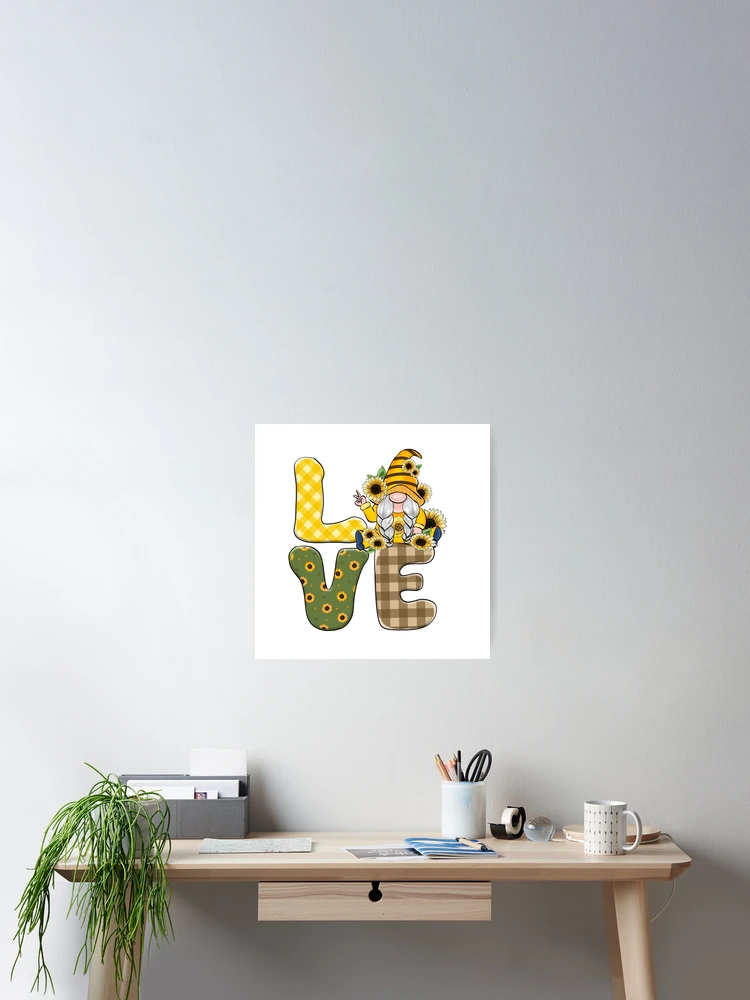 Aperçu 2 sur 3. Poster avec l'œuvre Tournesol créée et vendue par ROKANDESIGNART.