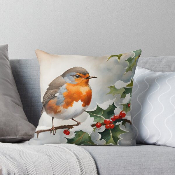 Item preview, Robin on Holly in Snow - British Birds designed and sold by Country-Artist.