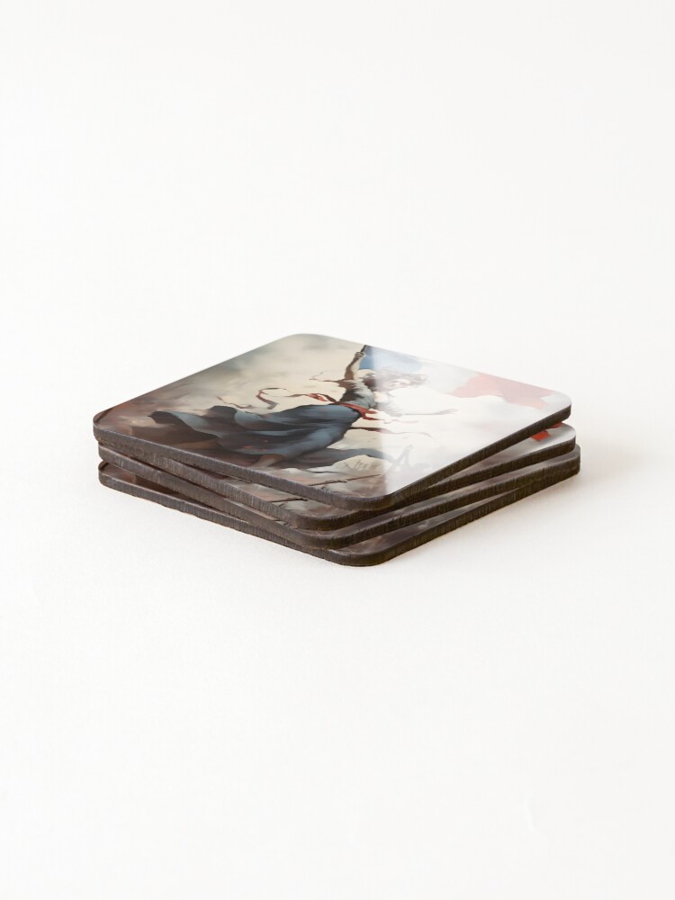 Thumbnail 4 of 5, Coasters (Set of 4), Lady Liberty designed and sold by RaccoolDesign.
