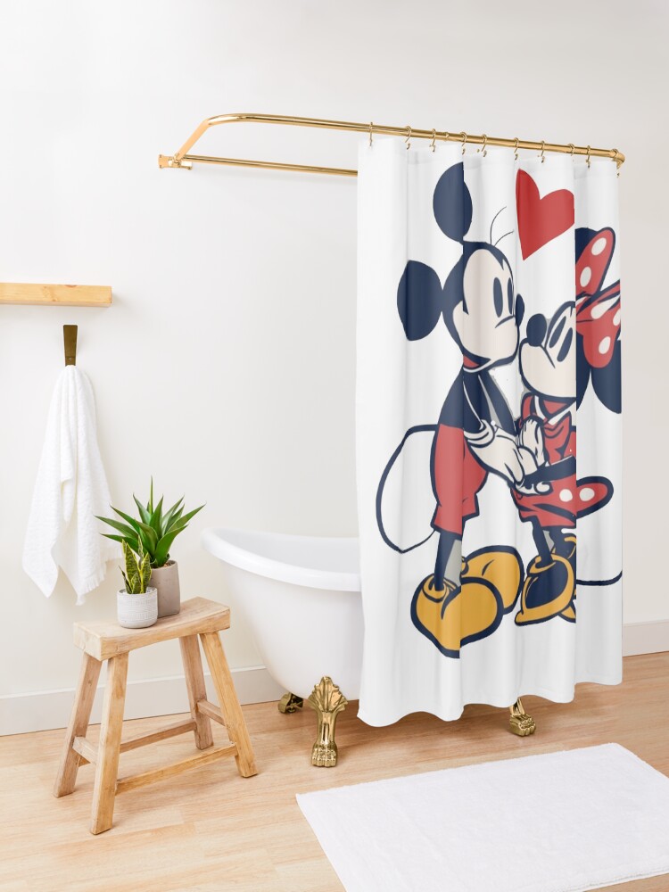 Mickey and Minnie Disney Shower Curtain, Disney Bathroom Decor sold by