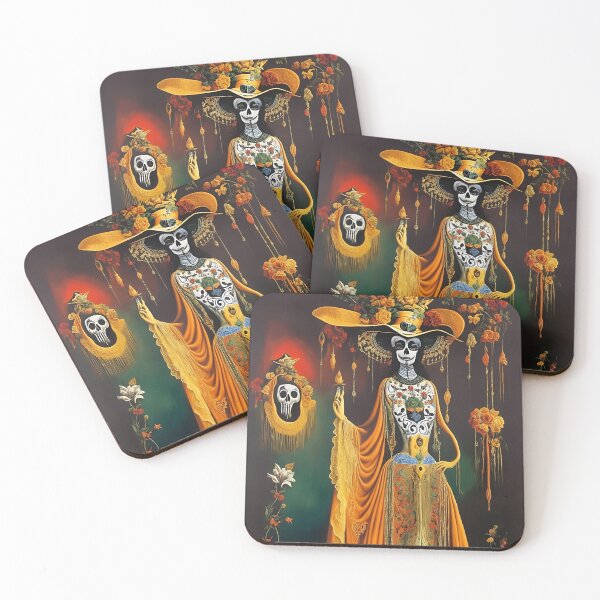 Item preview, Elegant gorgeous La Calavera Catrina, Lady of the afterlife, the Elegant Skull designed and sold by Fantasymachine.