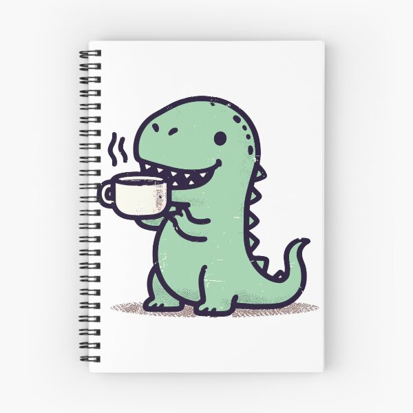 Item preview, Retro kawaii tea rex tyrannosaurus designed and sold by TomFrontierArt.