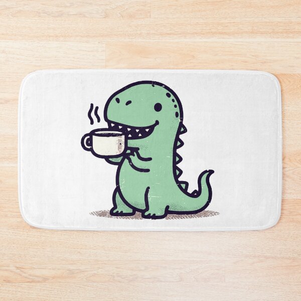 Item preview, Retro kawaii tea rex tyrannosaurus designed and sold by TomFrontierArt.
