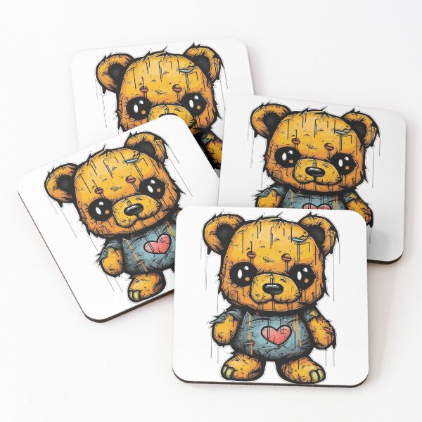 Item preview, An old, worn-out teddy bear in a T-shirt with a heart. designed and sold by InfinityCircle.