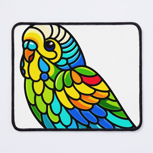 Artikelvorschau, Cheerful Budgie Mosaic entworfen und verkauft von midmonty.