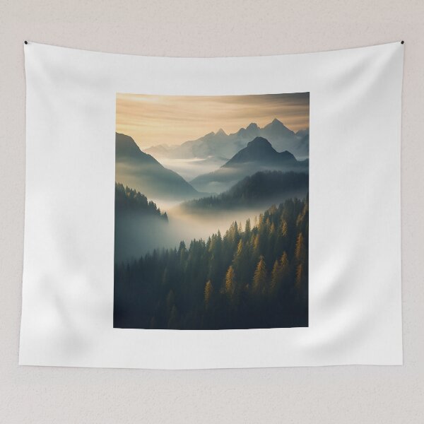 Item preview, Autumn Misty Hiking in the Mountains designed and sold by Shirtastically.