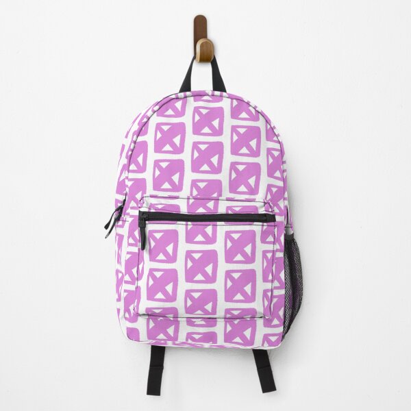 Item preview, square cross pink purple rhythm noise organic pattern designed and sold by SparksGlo-AAAA.