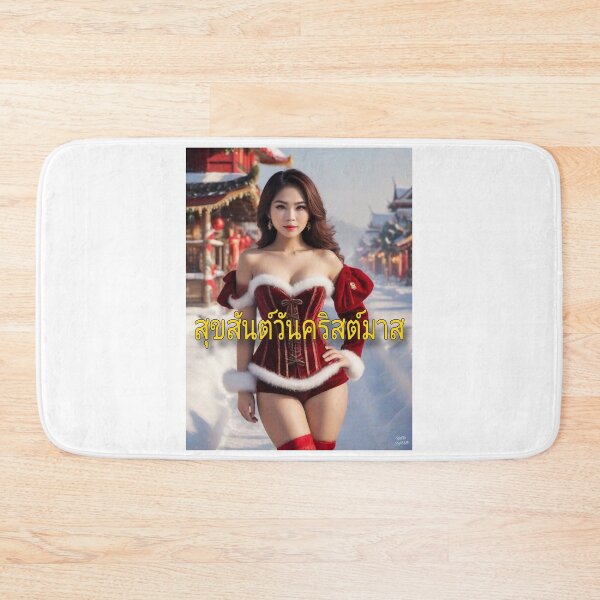 Item preview, Thai Woman wishing Merry Christmas; Thailand; designed and sold by StickerApe.