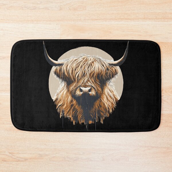 Item preview, Funny vintage scottish highland cow heilan coo designed and sold by TomFrontierArt.