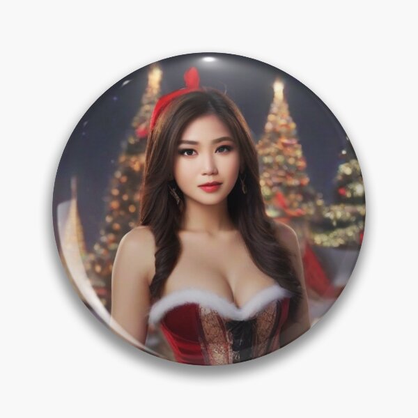 Item preview, Thai Woman wishing Merry Christmas; Thailand; designed and sold by StickerApe.