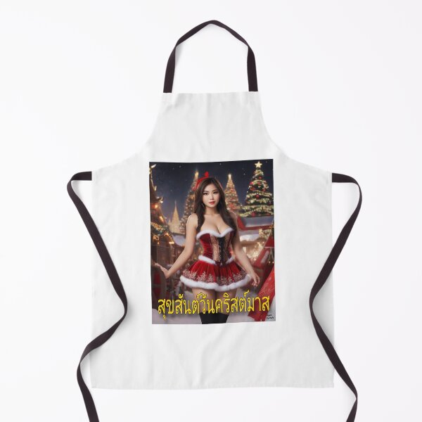 Item preview, Thai Woman wishing Merry Christmas; Thailand; designed and sold by StickerApe.