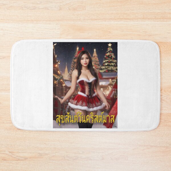 Item preview, Thai Woman wishing Merry Christmas; Thailand; designed and sold by StickerApe.