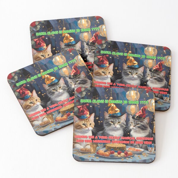 Item preview, Santa Claws is Coming to Town! Christmas Cat designed and sold by purrfect pattern.