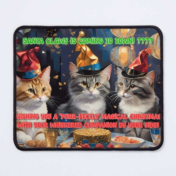 Item preview, Santa Claws is Coming to Town! Christmas Cat designed and sold by purrfect pattern.